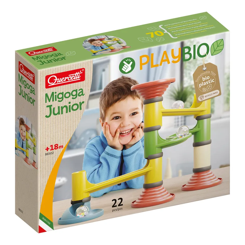 quercetti-play-bio-migoga-junior-circuit-billes-b-b-22-pi-ces-d-s-18-mois image 1
