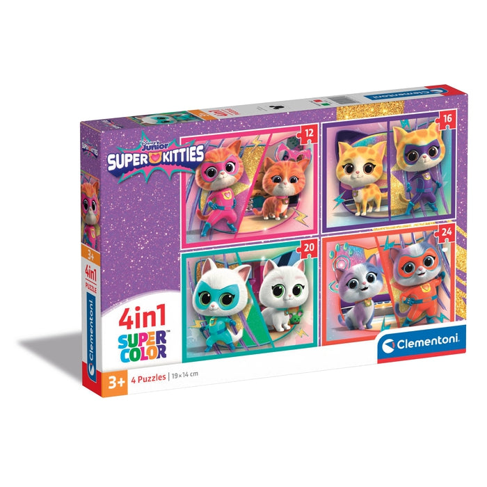 clementoni-superkitties-puzzle-enfant-4-en-1-12-16-20-24-pi-ces image 1