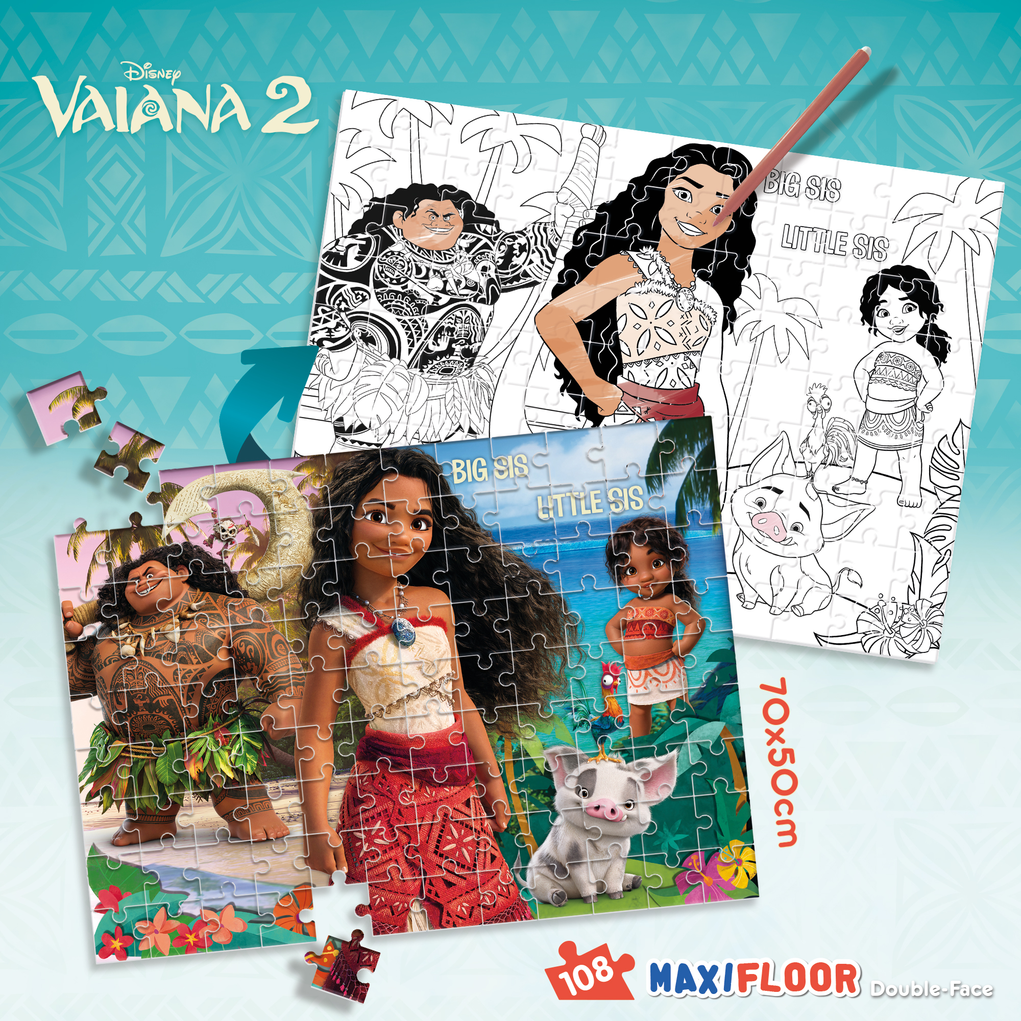 lisciani-disney-puzzle-df-maxi-floor-108-oceania-2-puzzle-sol-vaiana image 4