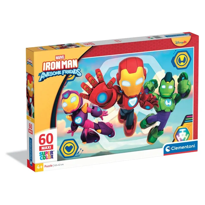 clementoni-iron-man-and-his-awesome-friends-puzzle-60-maxi-pi-ces image 1