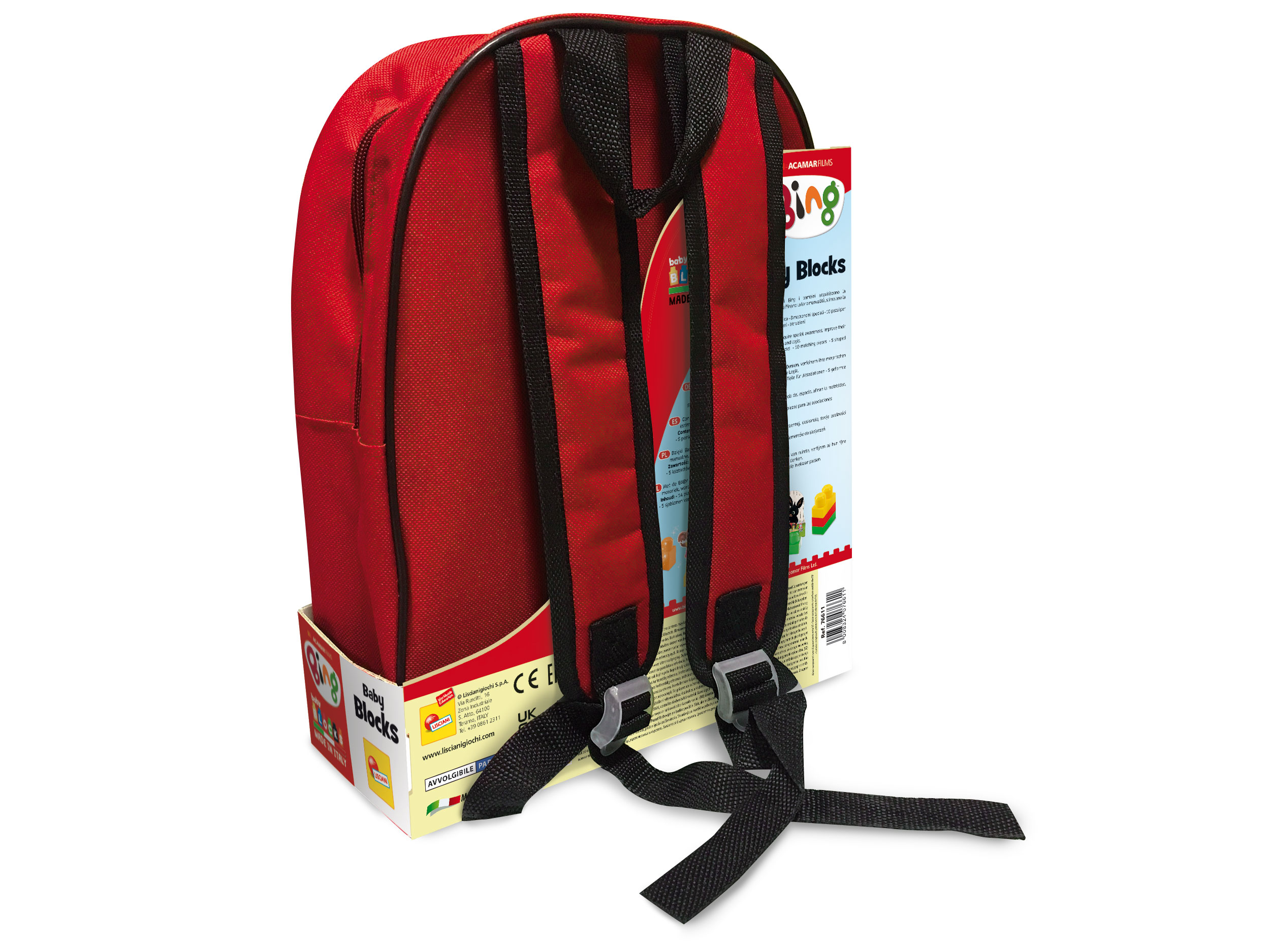 lisciani-bing-zainetto-baby-blocks-rosso-kit-briques-b-b-sac-dos image 4