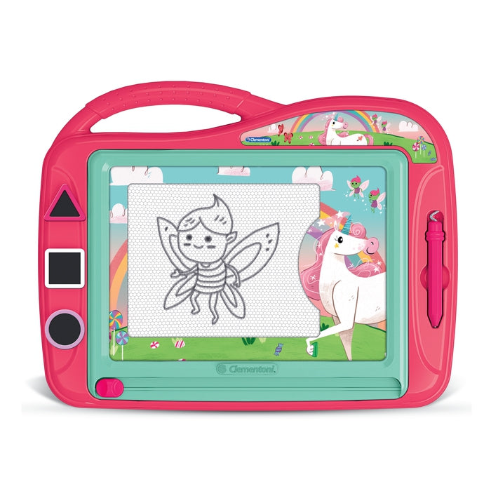 clementoni-magnetic-drawing-board-licornes-ardoise-magnetique-enfant-4-6-ans image 1