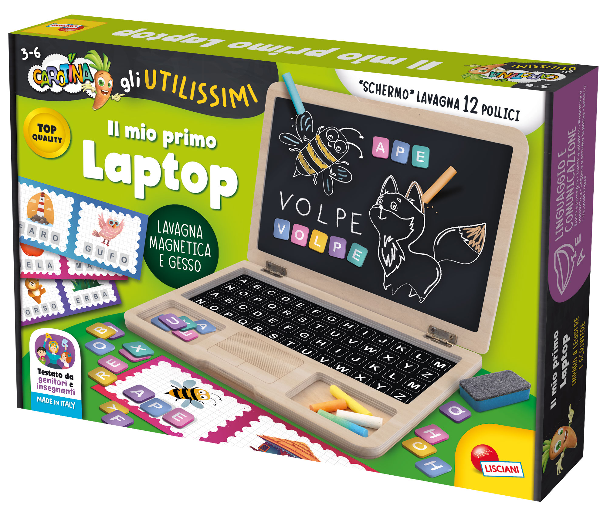 lisciani-carotina-premier-laptop-en-bois-magn-tique image 1