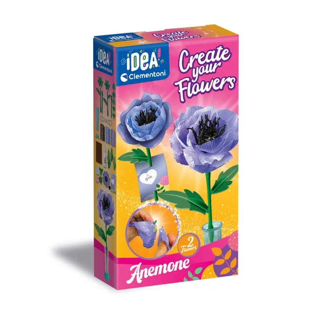 clementoni-idea-create-your-flowers-anemone-kit-fleurs-en-papier-cr-pon image 1