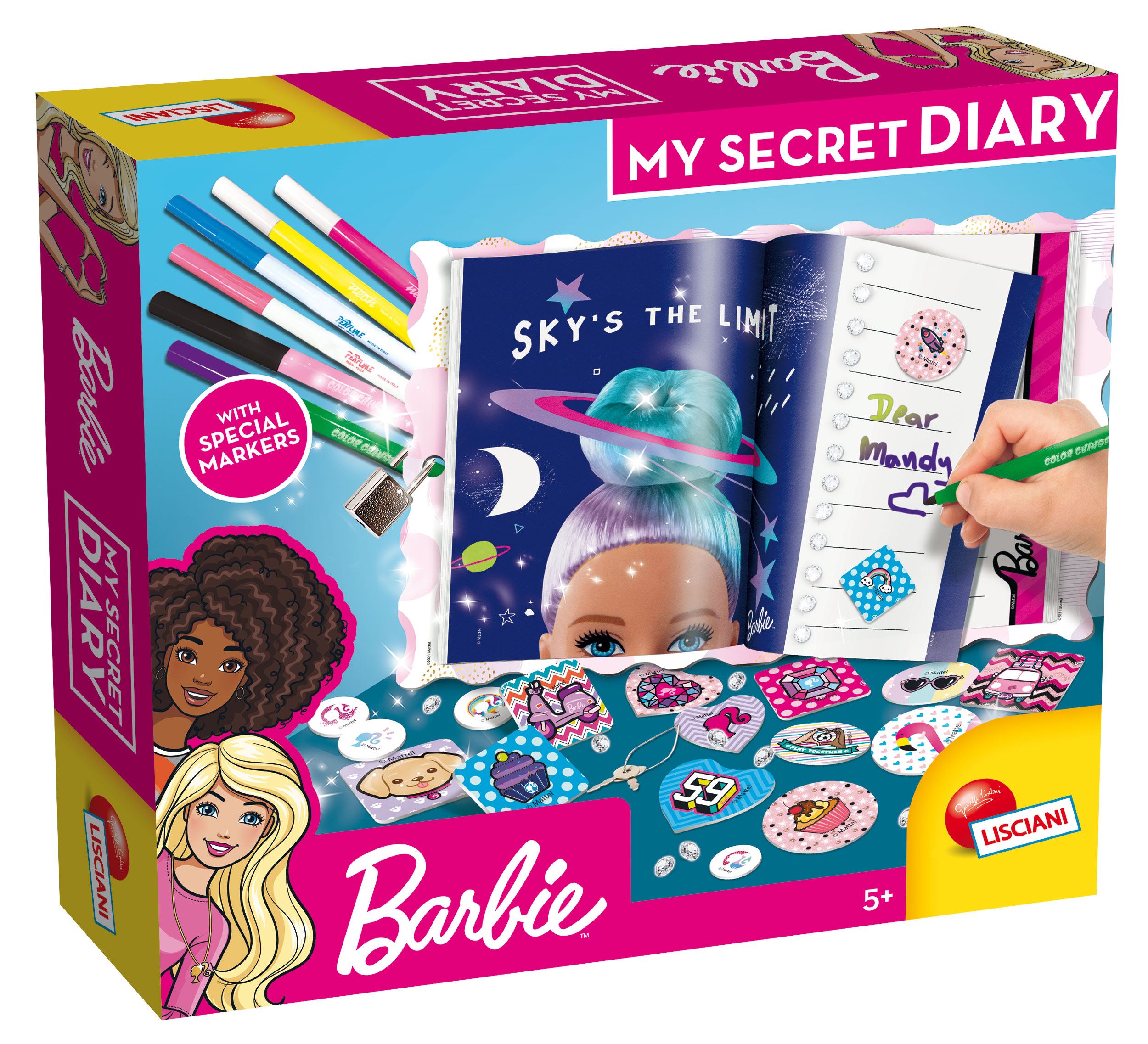lisciani-barbie-my-secret-diary-journal-intime-cadenas image 1