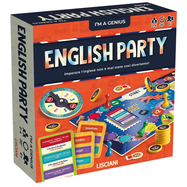 lisciani-i-m-a-genius-english-party-jeu-de-parcours-quiz-anglais image 1
