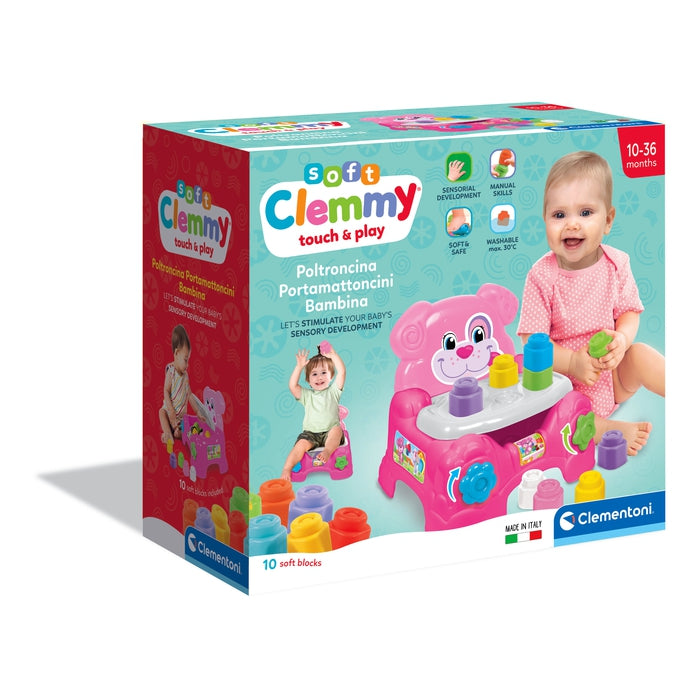 soft-clemmy-clementoni-poltroncina-chienne-rose-10-briques-molles image 2