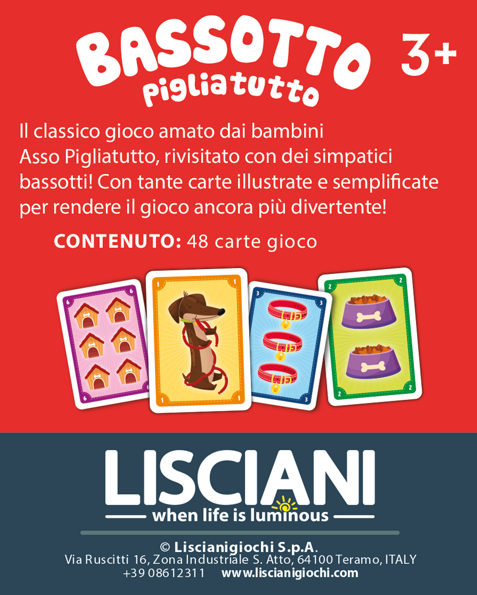 lisciani-ludoteca-le-carte-dei-bambini-bassotto-piglia-tutto-jeu-de-cartes image 4