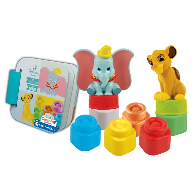 clemmy-clementoni-simba-et-dumbo-playset-6-briques-livre image 1