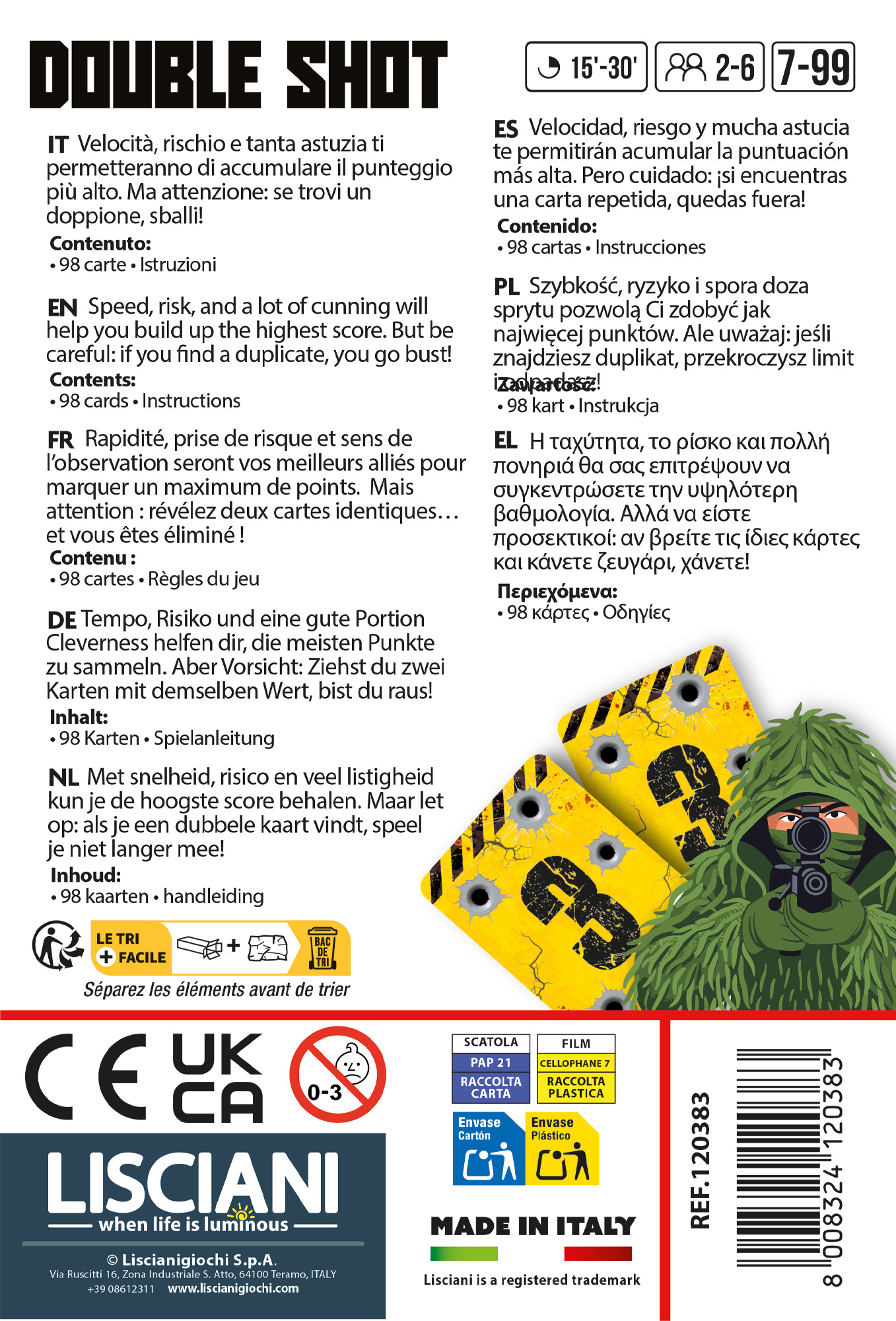 lisciani-ludoteca-double-shot-jeu-de-cartes-vitesse-et-astuce image 5