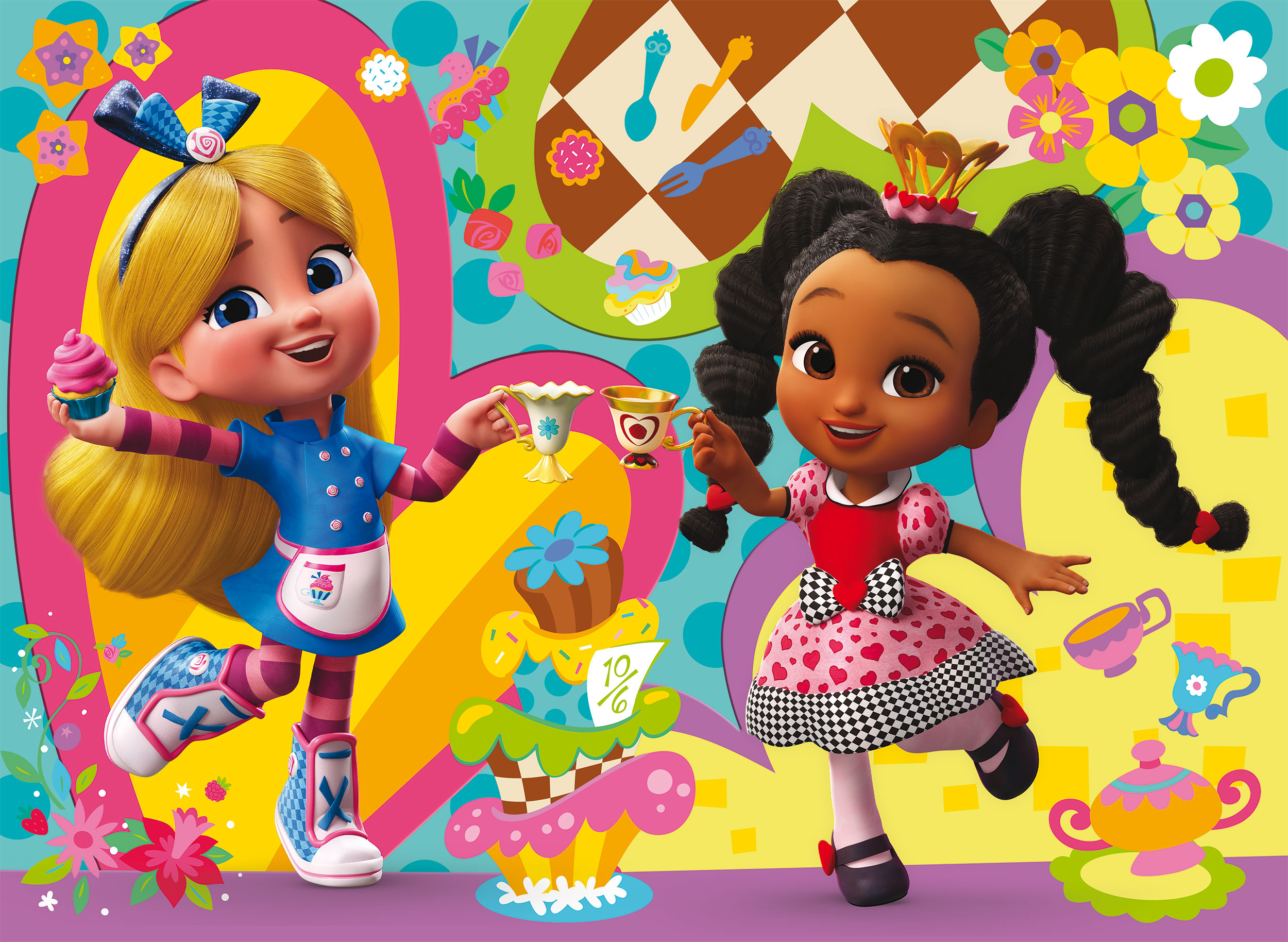 lisciani-disney-alice-puzzle-maxi-floor-24-pi-ces-colorier-puzzle-double-face image 2