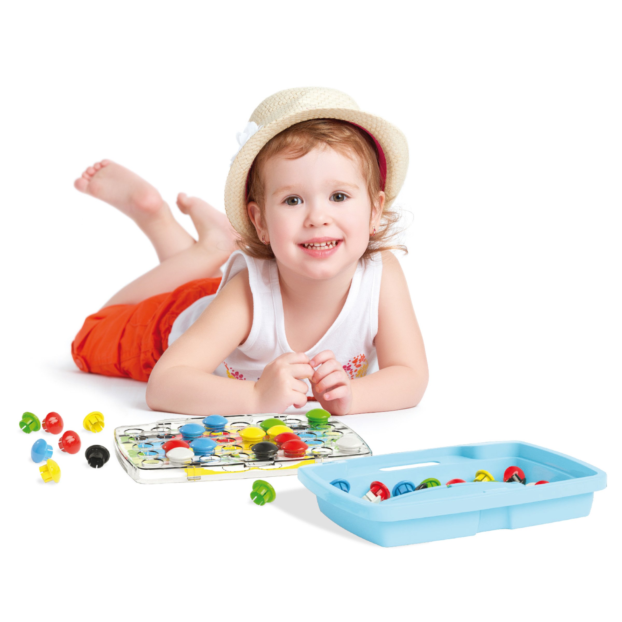 quercetti-fantacolor-junior-valisette-mosa-que-48-boutons-32-mm-2-ans image 3