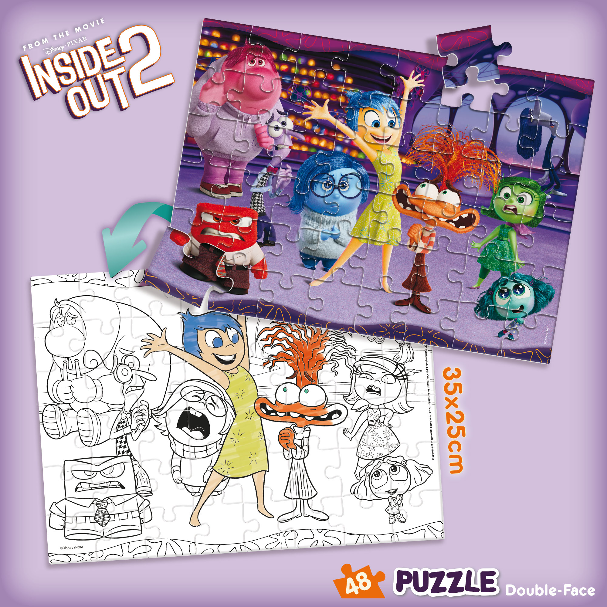 lisciani-disney-puzzle-df-m-plus-48-inside-out-2-puzzle-double-face-colorier image 4