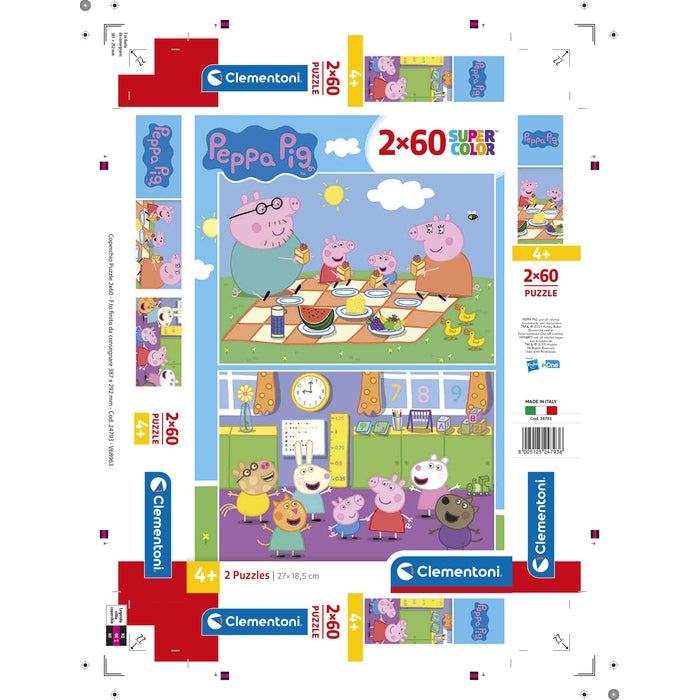 clementoni-peppa-pig-2-x-60-pieces-puzzles-enfant-27-x-19-cm-4-6-ans image 7