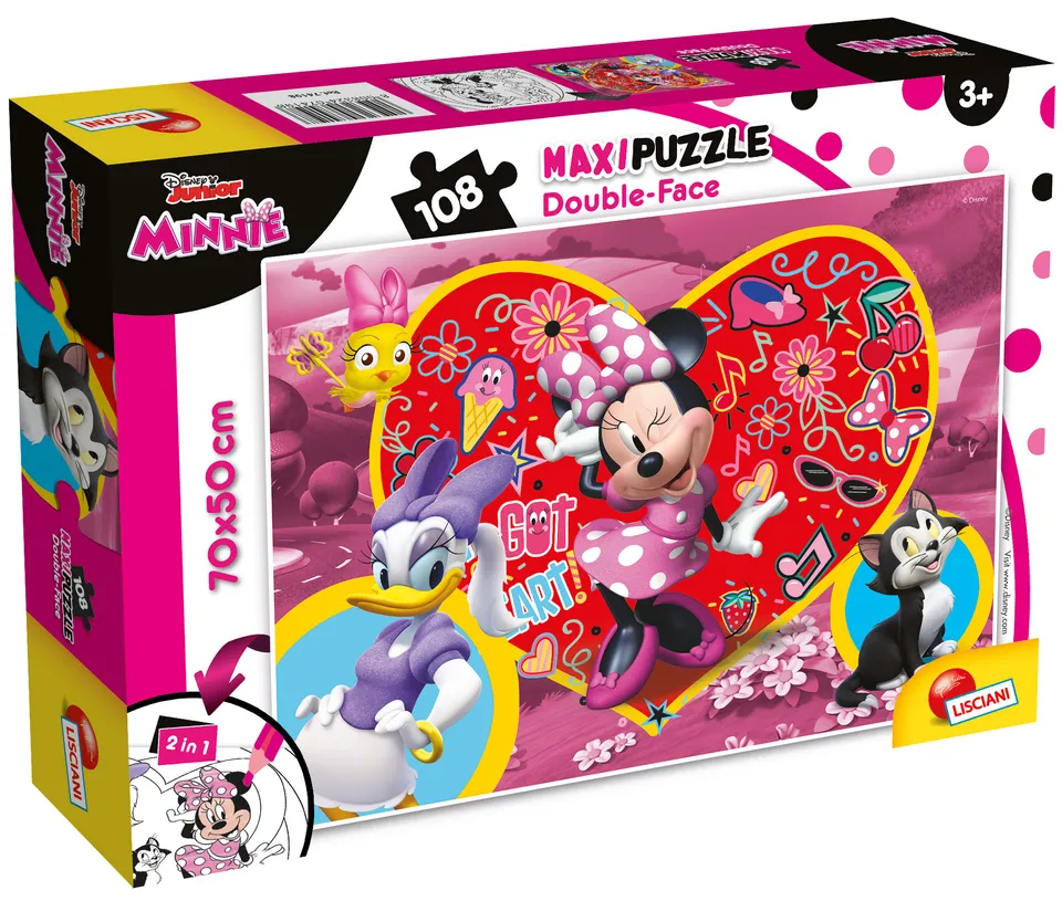 lisciani-disney-puzzle-double-face-maxi-floor-108-minnie image 1