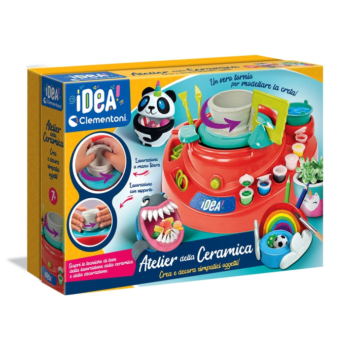clementoni-idea-atelier-della-ceramica-tour-lectrique-argile-500g image 1