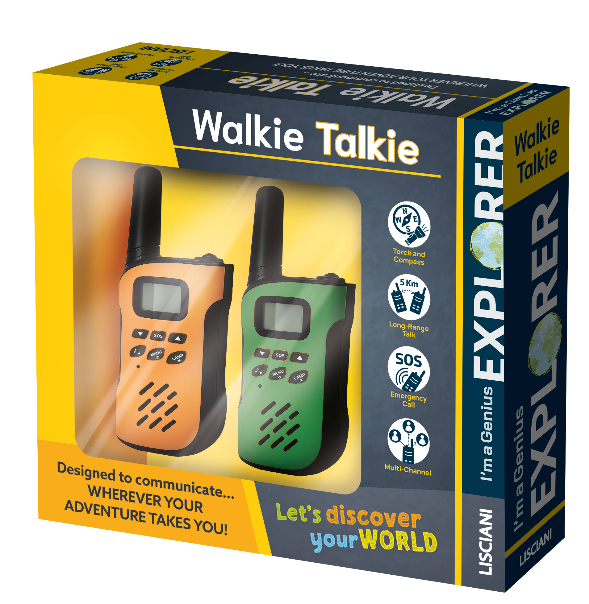 lisciani-i-m-a-genius-explorer-walkie-talkie-talkie-walkie-enfant-5-km image 1