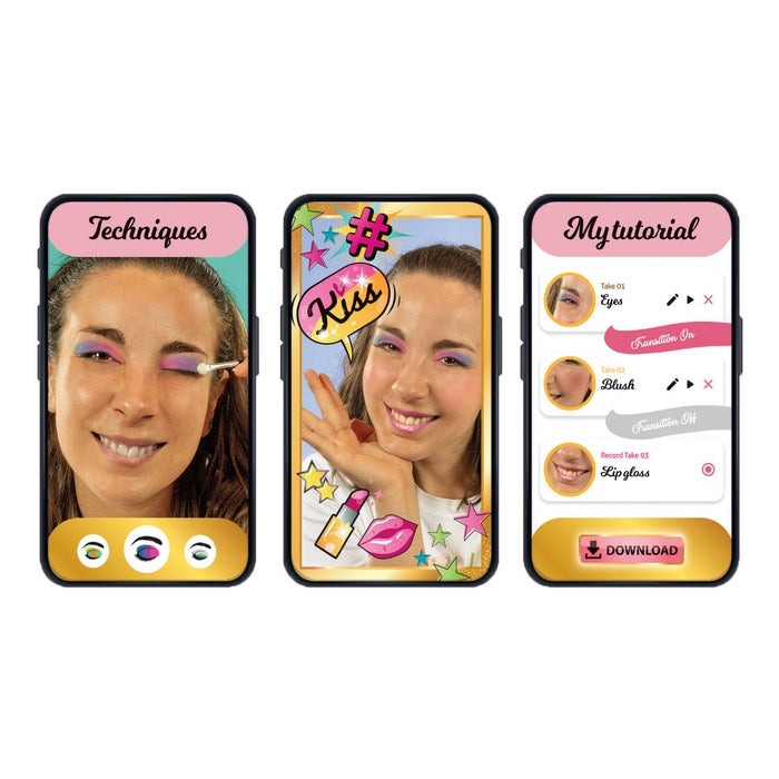clementoni-crazy-chic-make-up-studio-avec-ring-light-et-support-smartphone image 4