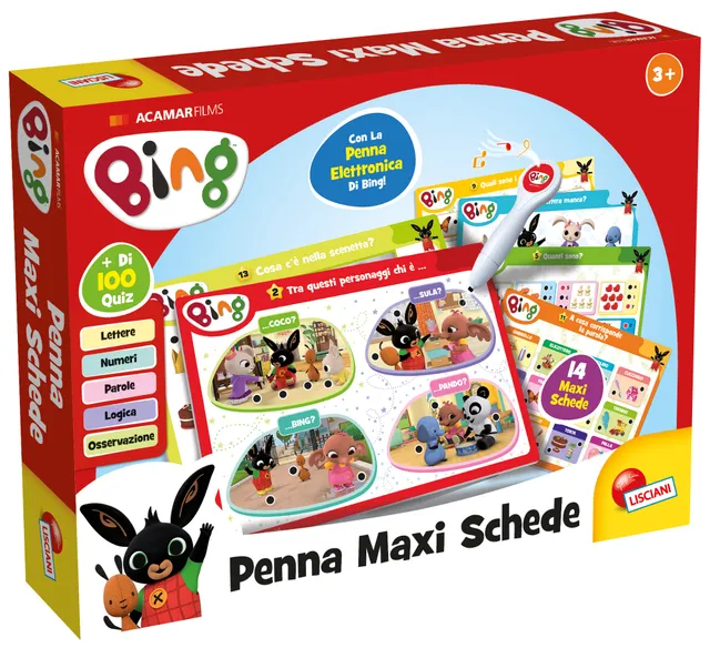 lisciani-bing-penna-maxi-schede-jeu-ducatif-14-maxi-fiches-100-quiz image 1