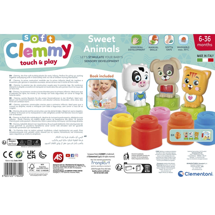 clementoni-clemmy-sweet-animals-playset-briques-molles-livre-6-mois image 7
