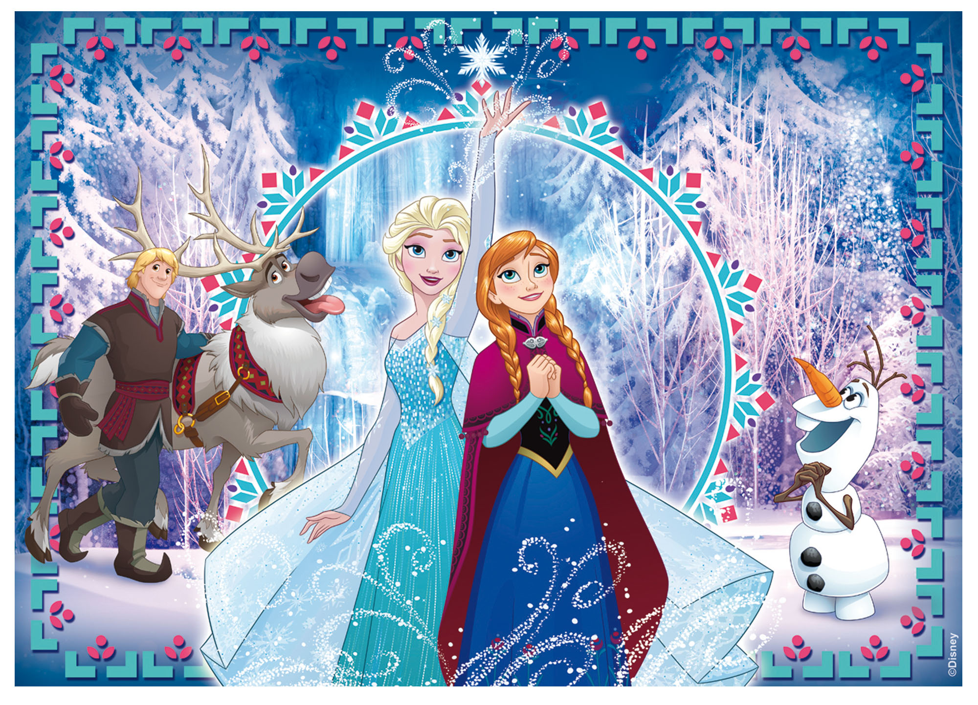 lisciani-disney-puzzle-double-face-plus-250-frozen-puzzle-250-pi-ces-colorier image 2