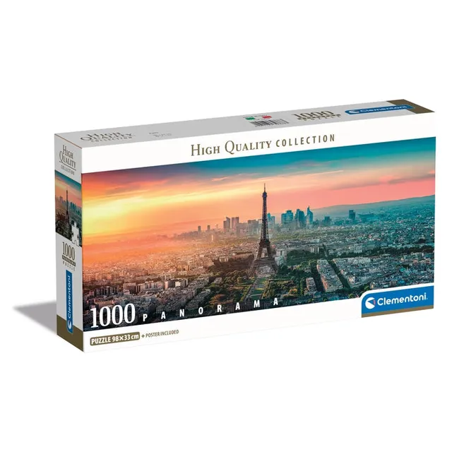 clementoni-paris-puzzle-adulte-panoramique-1000-pi-ces-98-x-33-cm image 1