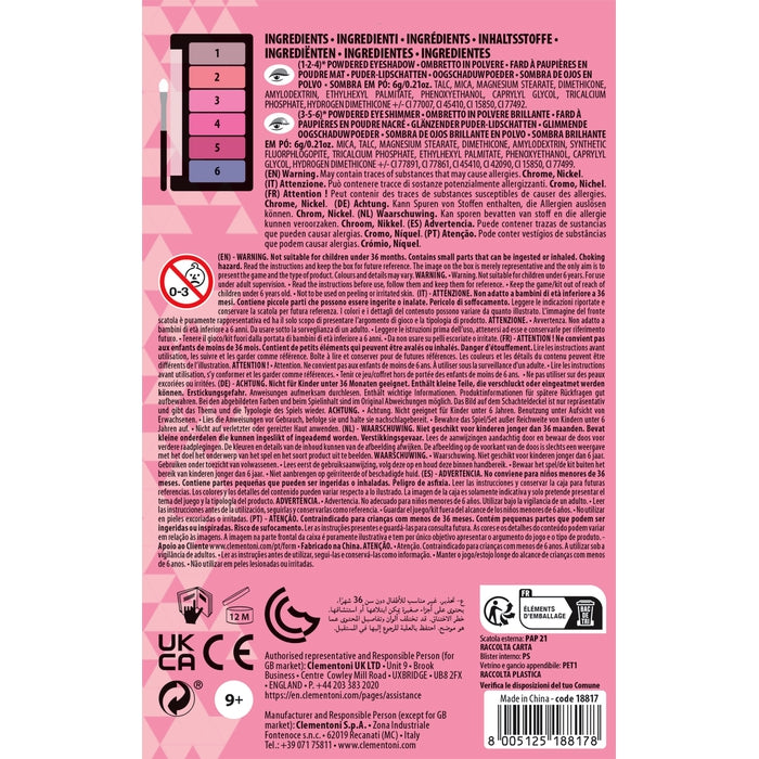 clementoni-crazy-chic-eyeshadow-pink-power-palette-6-fards image 5