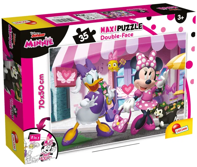 lisciani-disney-puzzle-df-maxi-floor-35-minnie-double-face-coloriage image 1