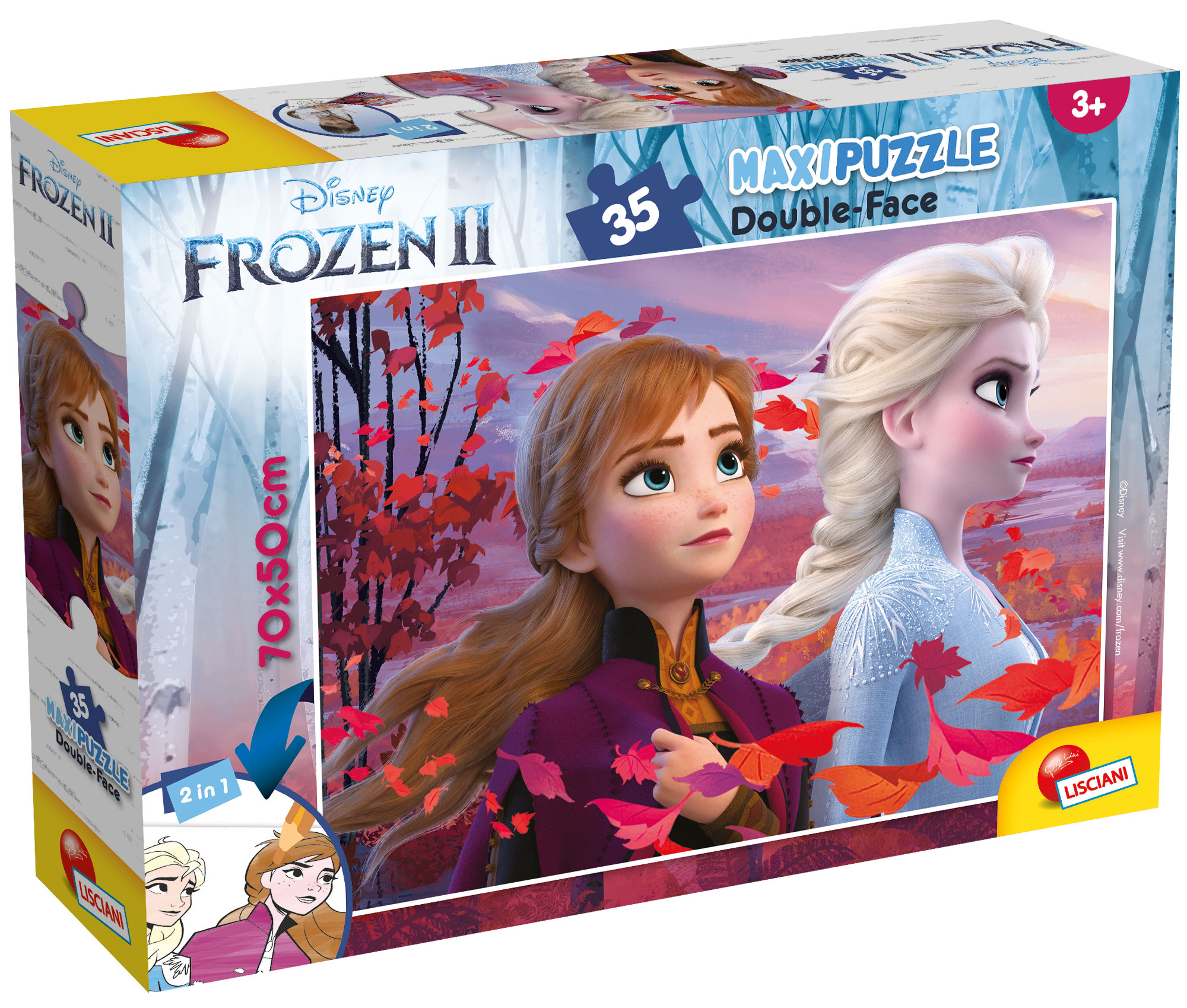 lisciani-disney-puzzle-double-face-maxi-floor-35-frozen-2 image 1