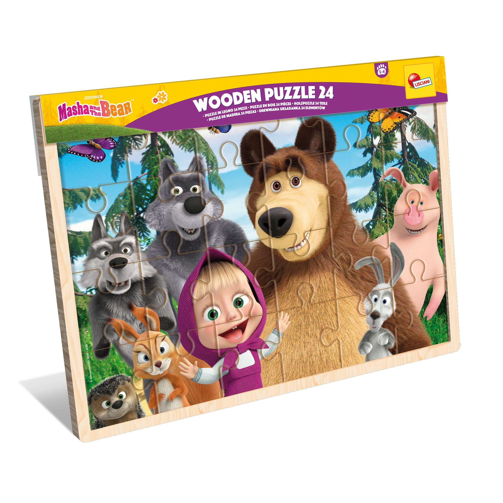 lisciani-masha-puzzle-en-bois-24-pi-ces-cadre image 1