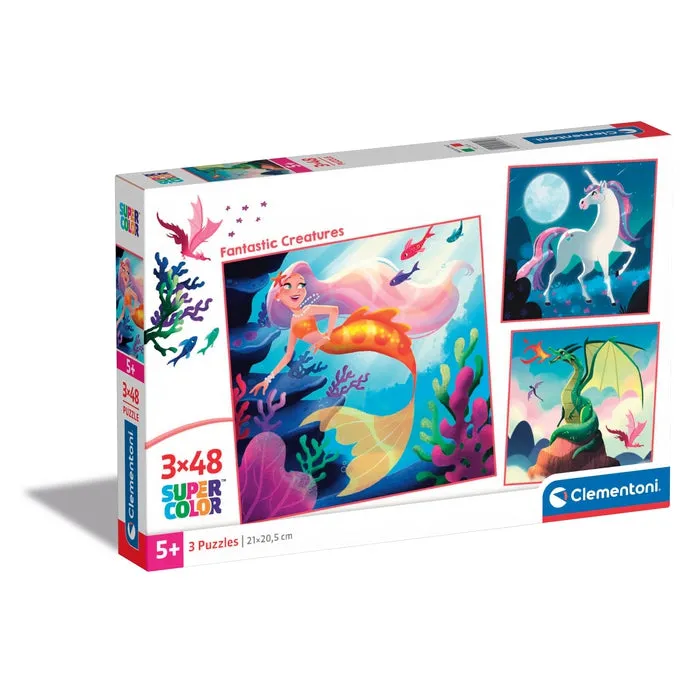 clementoni-fantastic-creatures-3-puzzles-48-pi-ces image 1