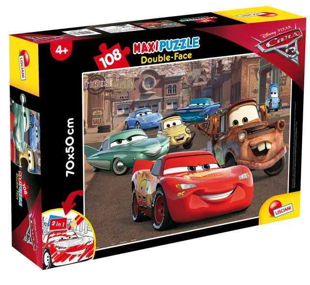 lisciani-disney-puzzle-double-face-maxi-floor-108-cars-3-racer image 1