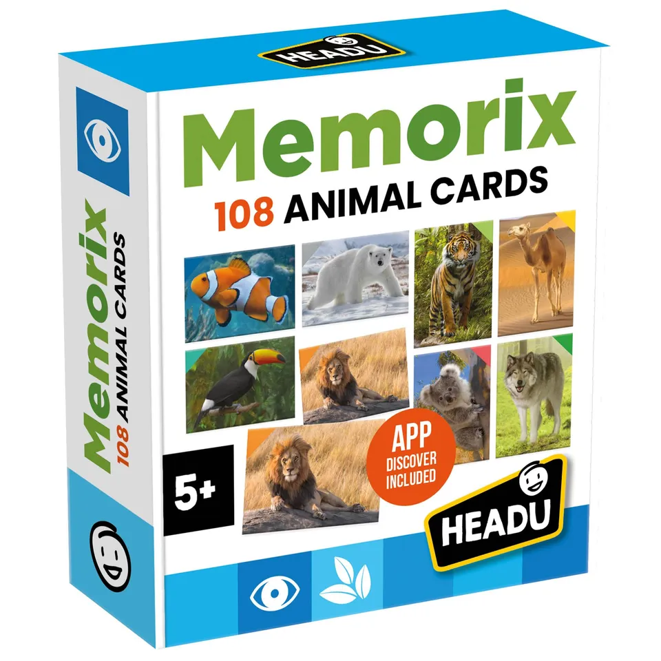 headu-memorix-108-animal-cards-jeu-de-m-moire-animaux image 1