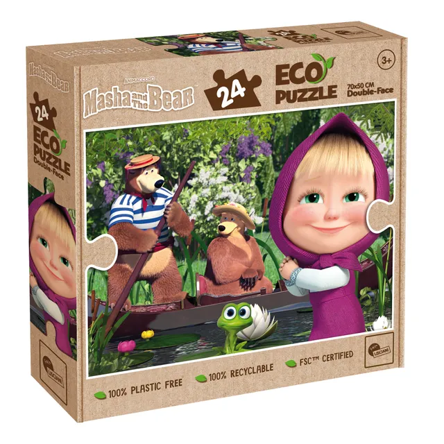 lisciani-masha-eco-puzzle-24-pi-ces-colorier image 1