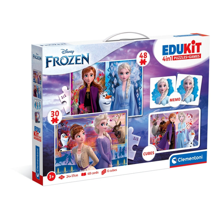 clementoni-frozen-kit-ducatif-2-puzzles-30-et-48-pi-ces-memo-cubes image 1