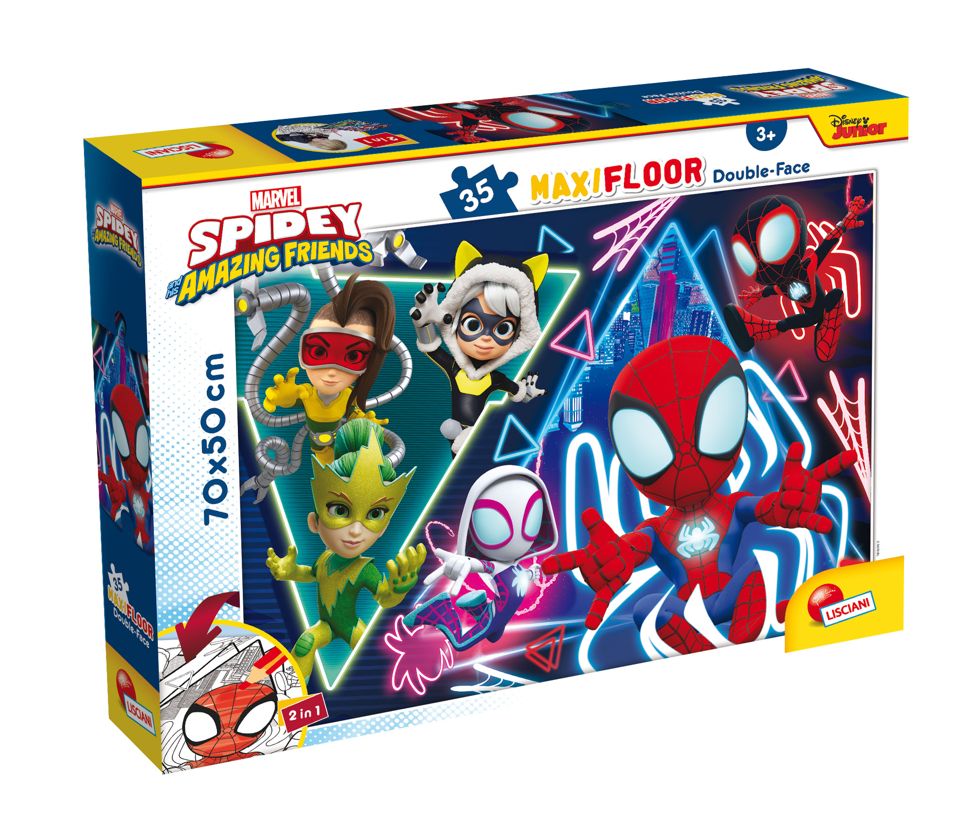 lisciani-marvel-puzzle-double-face-maxi-floor-35-spidey image 1