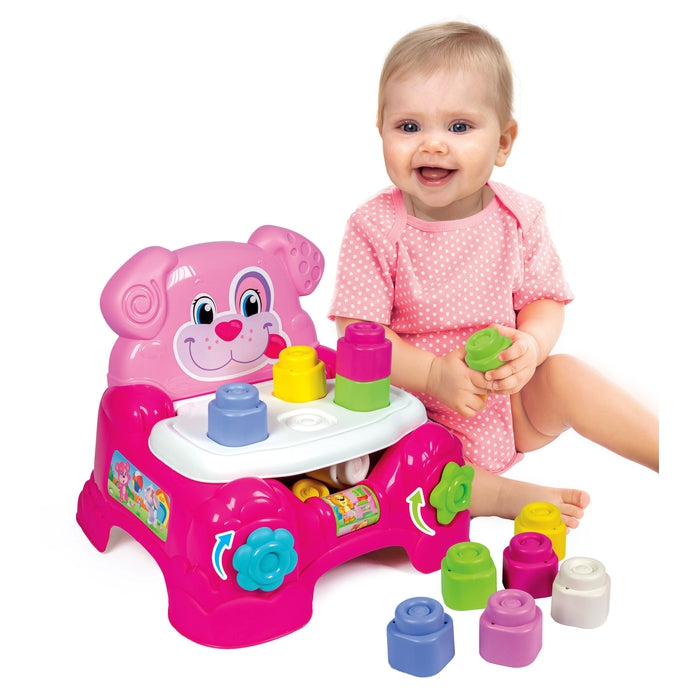 soft-clemmy-clementoni-poltroncina-chienne-rose-10-briques-molles image 3