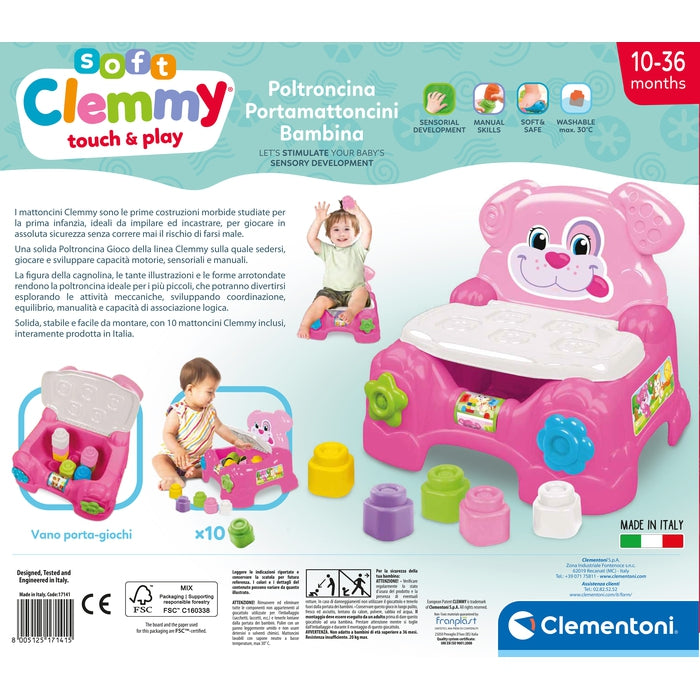 soft-clemmy-clementoni-poltroncina-chienne-rose-10-briques-molles image 7