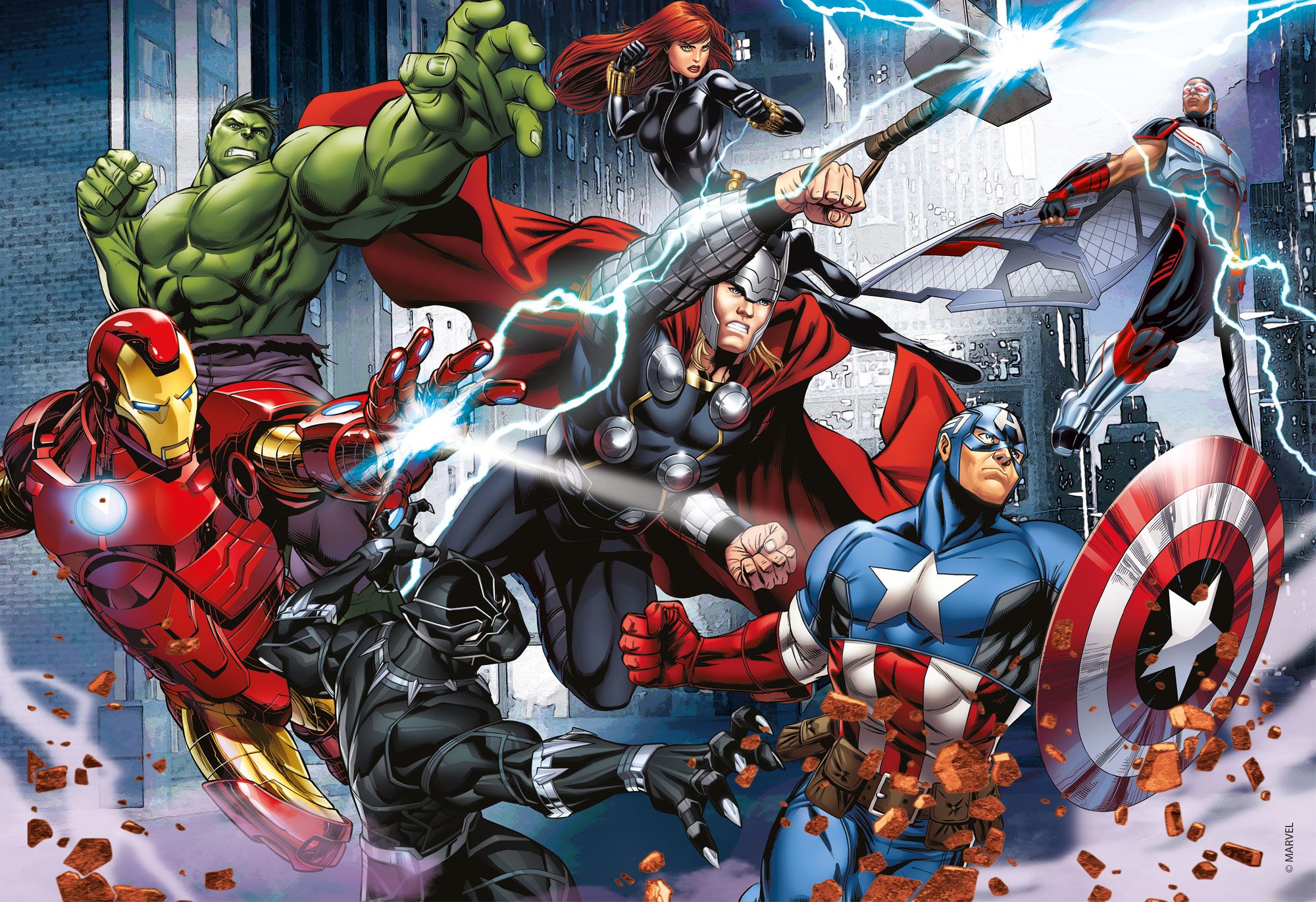 lisciani-marvel-puzzle-df-plus-108-avengers-puzzle-coloriage image 2