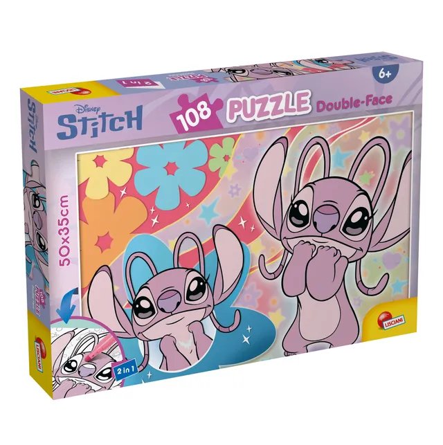 lisciani-disney-puzzle-double-face-plus-108-stitch image 1