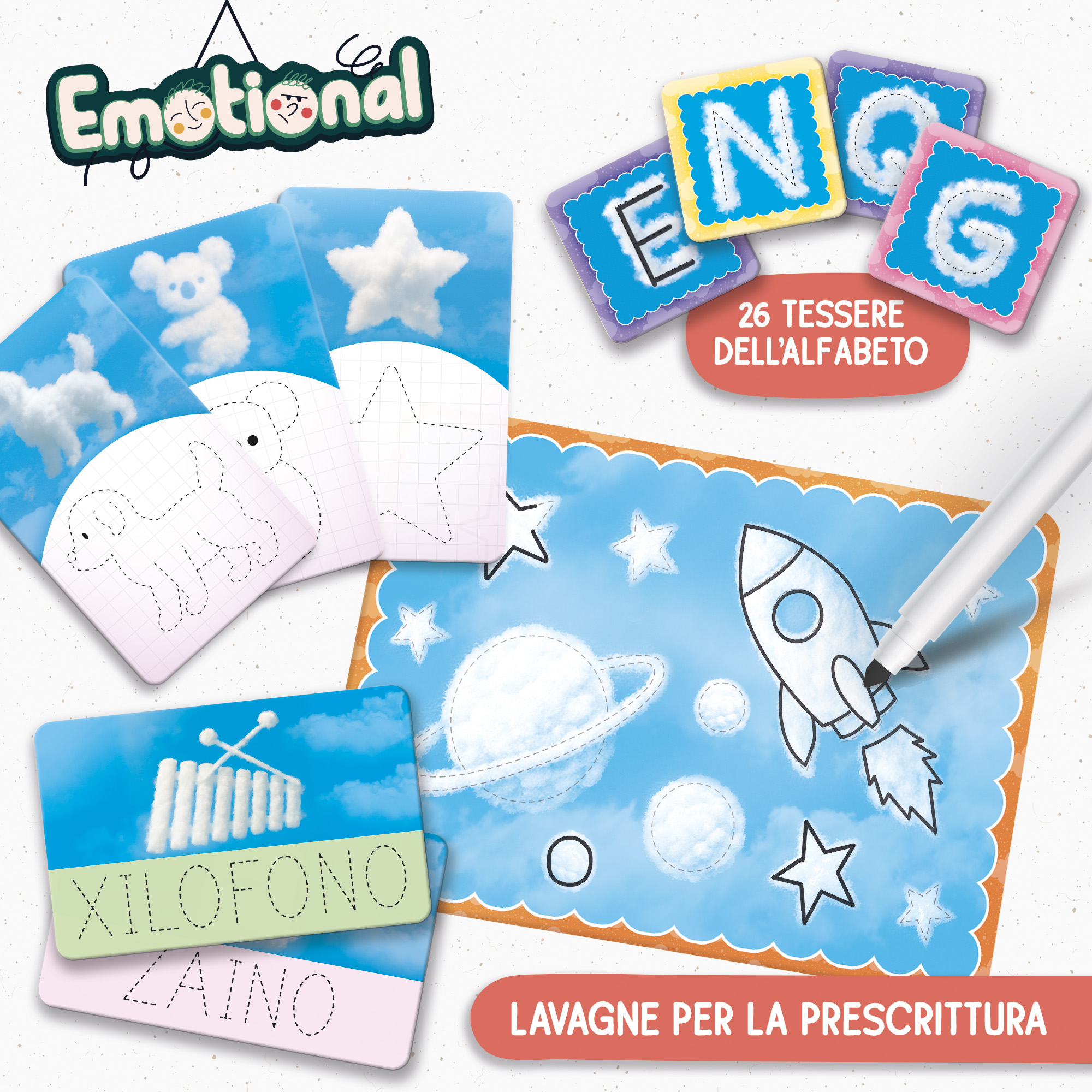 lisciani-giocare-educare-emotional-il-gioco-delle-nuvole-kit-ducatif-lecture-et- image 3