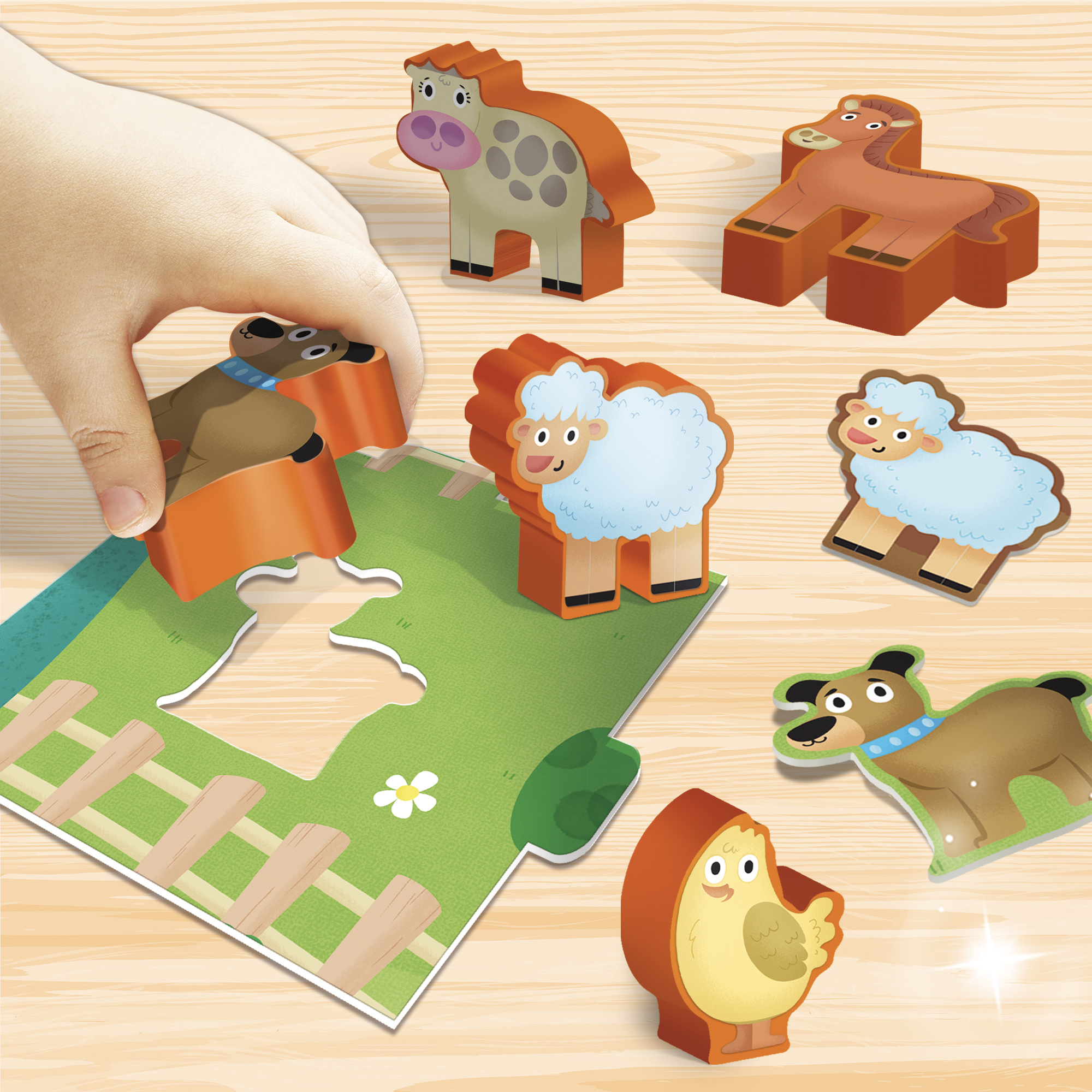 lisciani-carotina-baby-farm-jeu-d-encastrement-animaux image 4