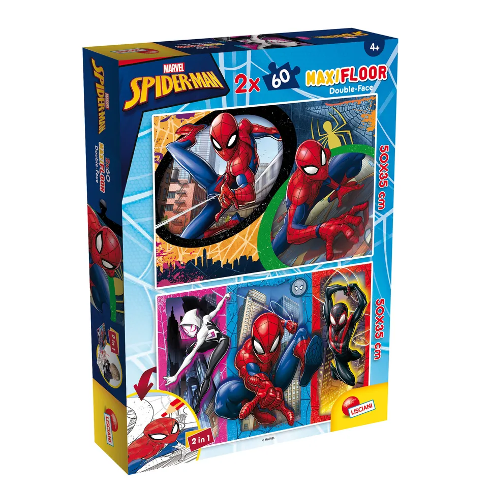 lisciani-marvel-puzzle-double-face-maxifloor-2x60-spider-man image 1