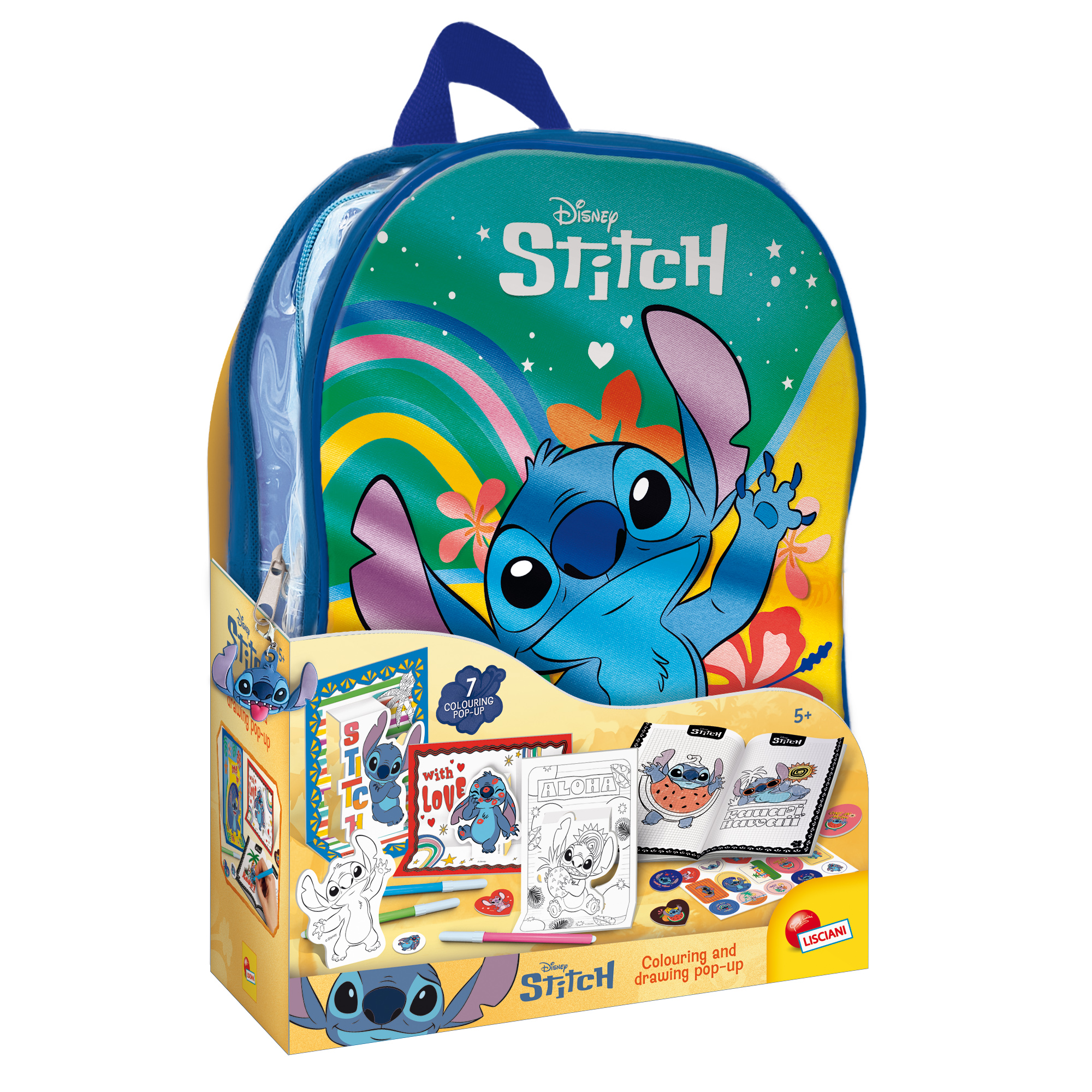lisciani-stitch-colouring-and-drawing-pop-up-in-a-backpack-sac-dos-cr-atif image 1