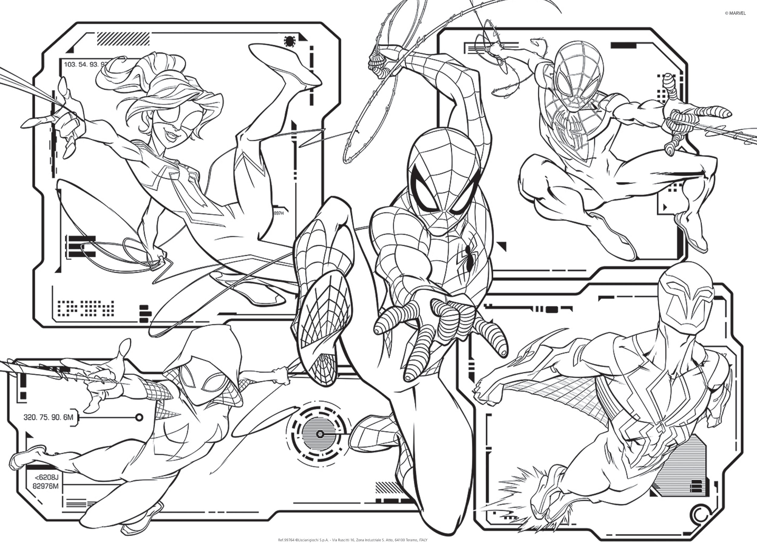 lisciani-marvel-spider-man-puzzle-maxi-floor-108-coloriage image 3