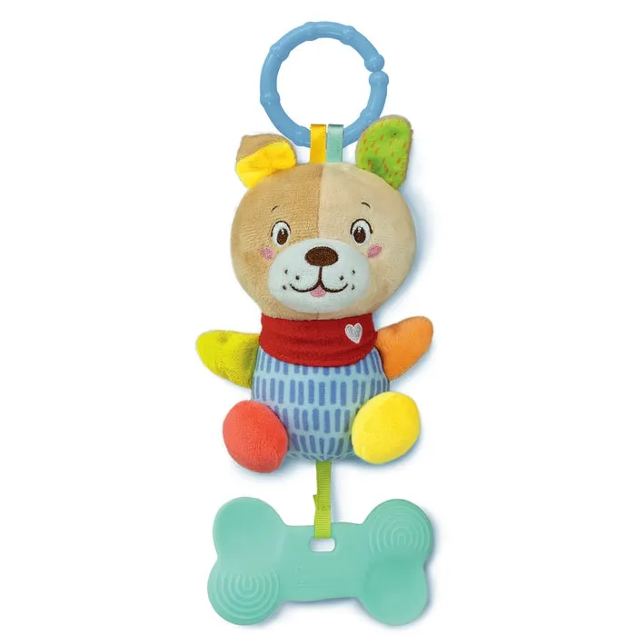 baby-clementoni-lovely-soft-dog-peluche-hochet-chien image 1