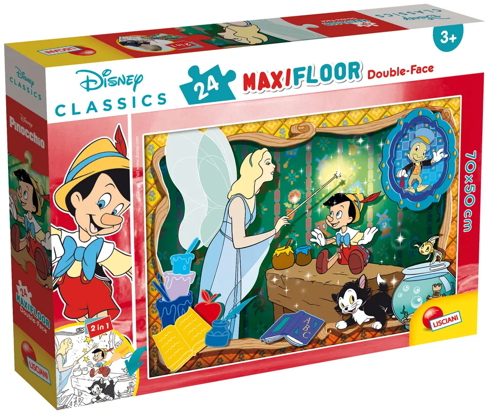 lisciani-disney-puzzle-double-face-maxi-floor-24-disney-classic image 1