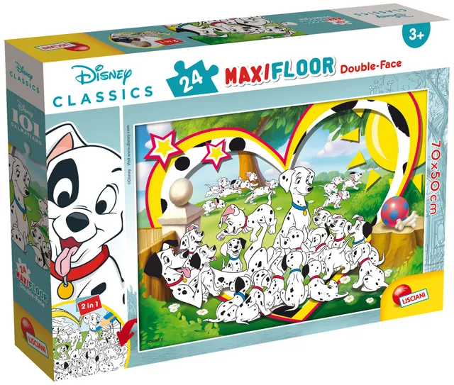 lisciani-disney-puzzle-double-face-maxi-floor-24-carica-101-dalmatiens image 1