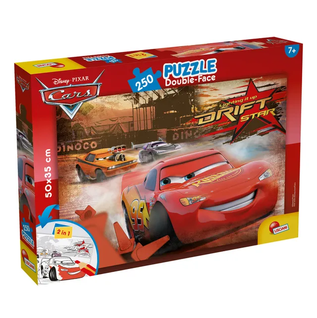 lisciani-disney-puzzle-df-plus-250-cars-puzzle-250-pi-ces-double-face image 1
