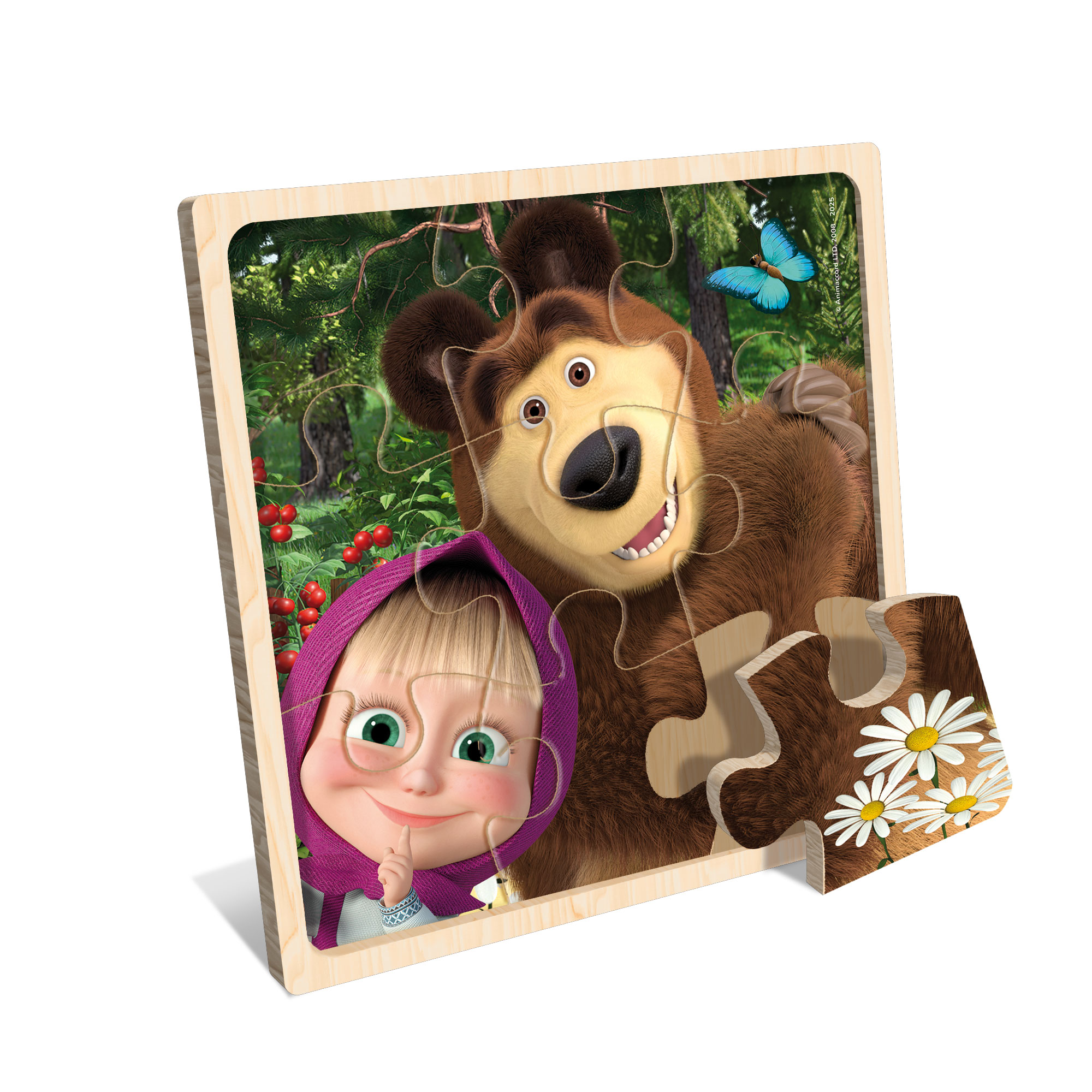 lisciani-masha-wooden-puzzle-9-pi-ces-puzzle-bois-cadre image 2